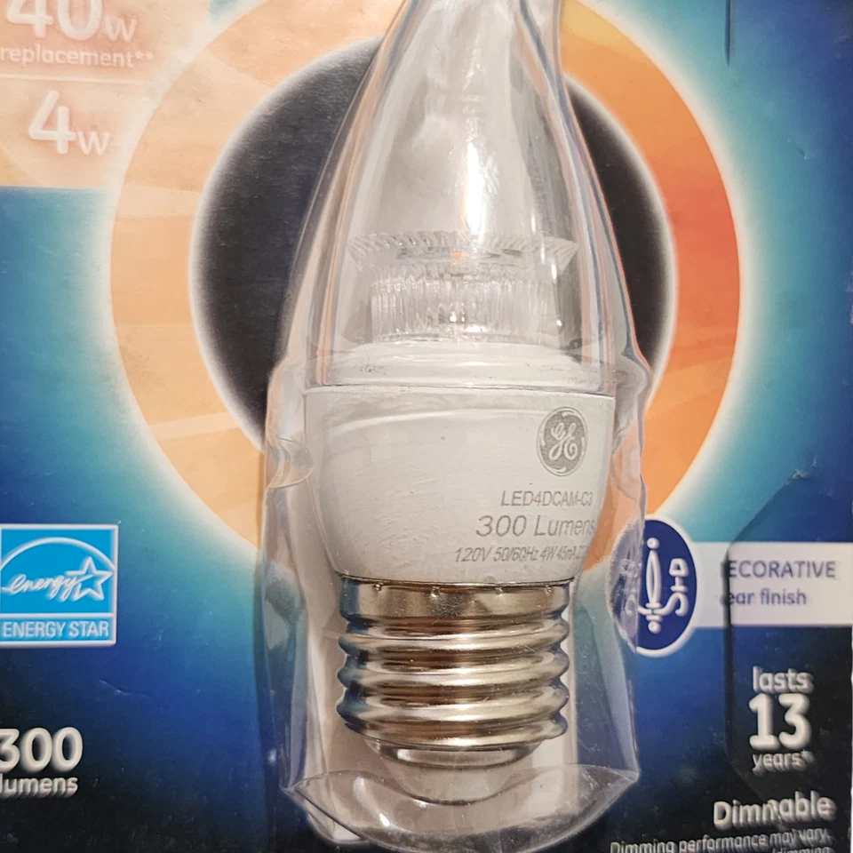 GE LED 40W/4W soft white light Bulb Medium Base - Image 4 of 4