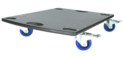 ADAM HALL 80 mm Rollbrett 63 x 48 cm Lenkrollen mit Bremse Blue Wheels 560 kg