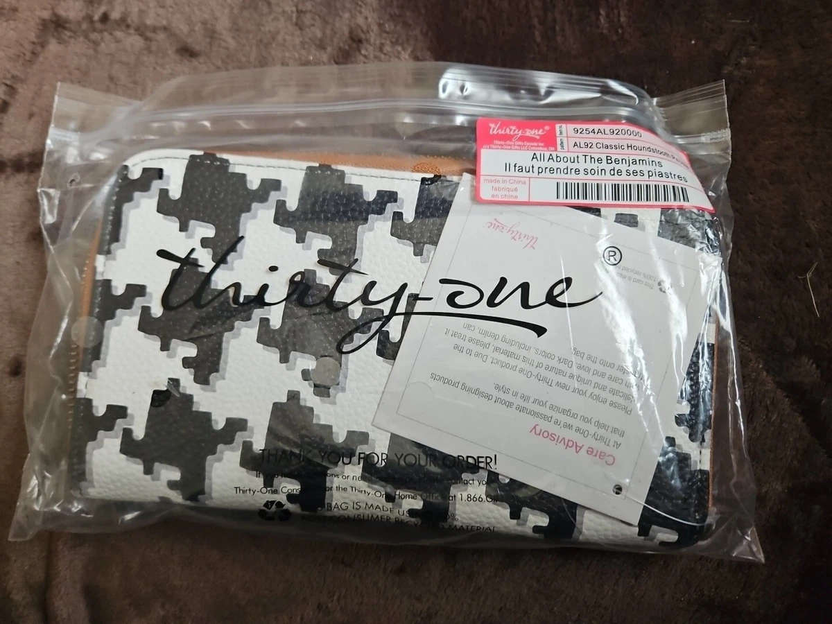 Portafoglio Wristlet Thirty One – All About The Benjamins – Ciottoli Lisci Neutri Floreale