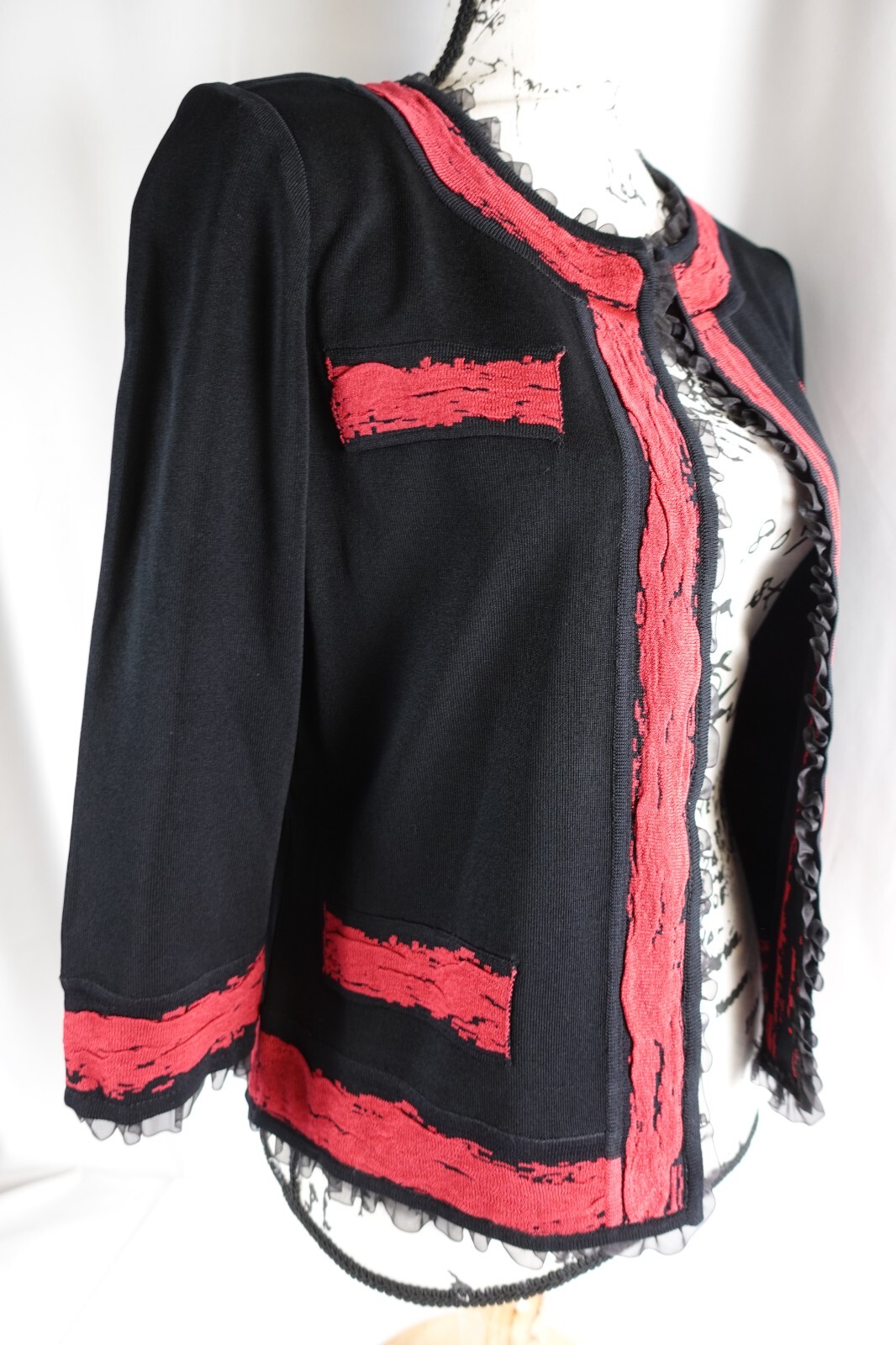 Ming Wang Womens Hook Loop Blazer Jacket Size Med… - image 21