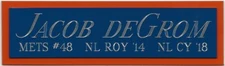 JACOB DEGROM NY METS NAMEPLATE FOR AUTOGRAPHED Signed BASEBALL-BAT-PHOTO-RUBBER