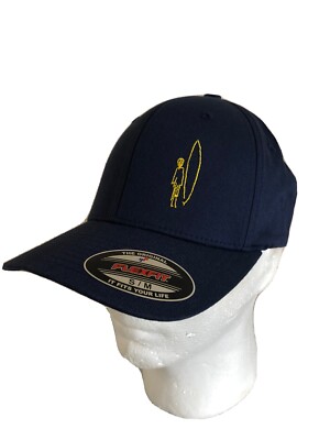Organic Cotton Baseball Cap Unisex Blue/Yellow logo S/M (New