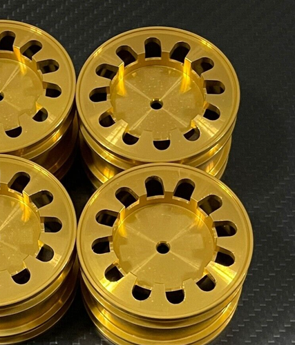 tamiya avante avante 2001 alloy wheels set one set of 4 Gold - Picture 2 of 2