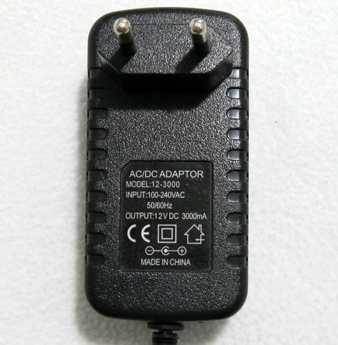 Adaptador de CA/DC 12-3000 Cargador Adaptador de Fuente de Alimentación 100V-240V 12V 3A - ¡Enchufe de la UE!¡! - Imagen 2 de 5