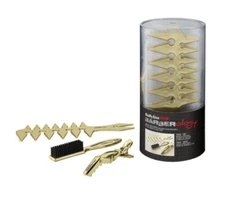 BaBylissPRO Barberology Gold Trio Mix Bucket - Brushes, Styling Combs & Clips