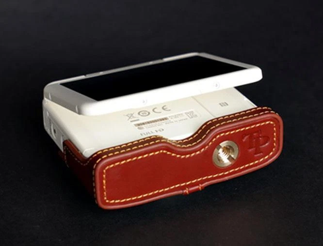 Funda de cuero de vaca genuina, funda protectora, adecuada para cámara PowerShot N2 Foto 3 de 4