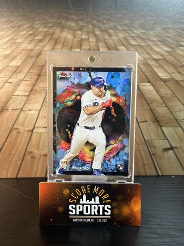 Wyatt Langford 2024 Topps Finest Blue Refractor Rare /150 Rangers Rookie RC