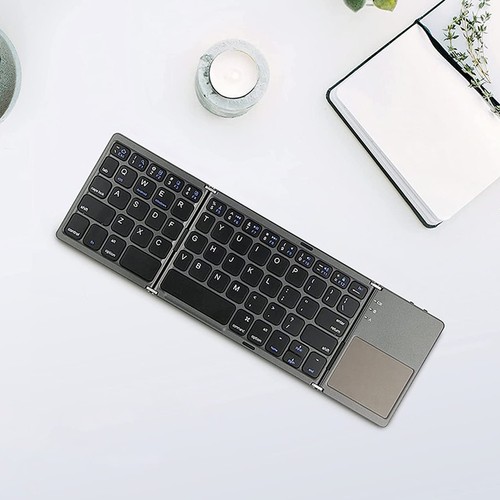Wireless Keyboard Three Folding Typing Mini Bluetooth-compatible Keyboard Keypad