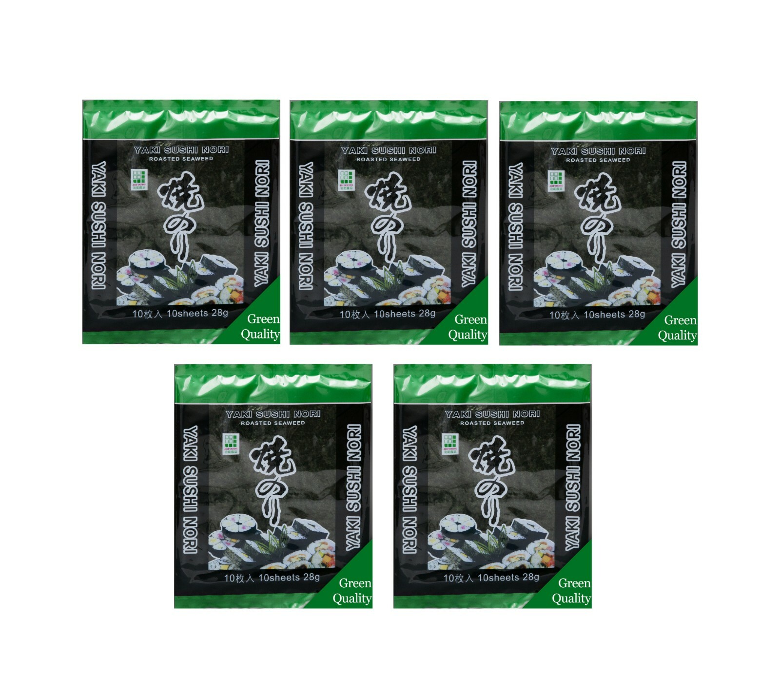 SPAREN: 50 Yaki Sushi Nori Blätter Algen 125g für Sushi Seetang geröstet grün