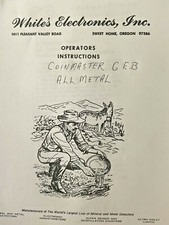 WHITES COINMASTER GEB ALL METAL M METAL DETECTOR MANUAL INSTRUCTIONS