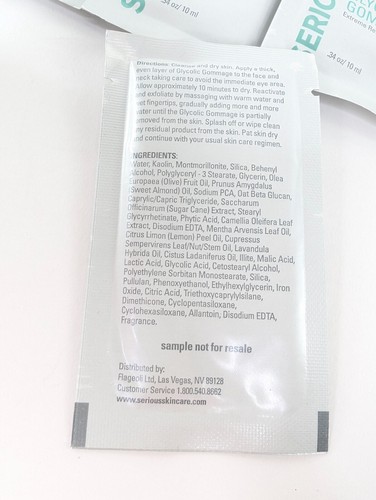 SERIOUS SKIN CARE Glycolic Gommage .34 oz Extreme Renewal Exfoliating Facial x 8 - Picture 2 of 3