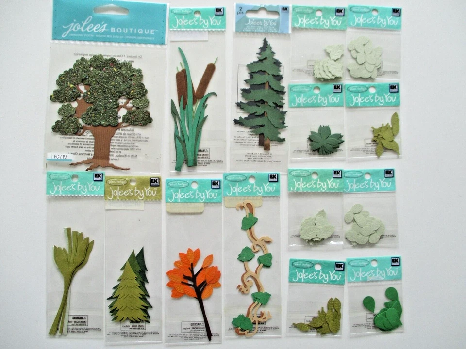 EK SUCCESS BRANDS Jolee's Boutique 3d Dimensional Embellishments - Garden plants trees - choice