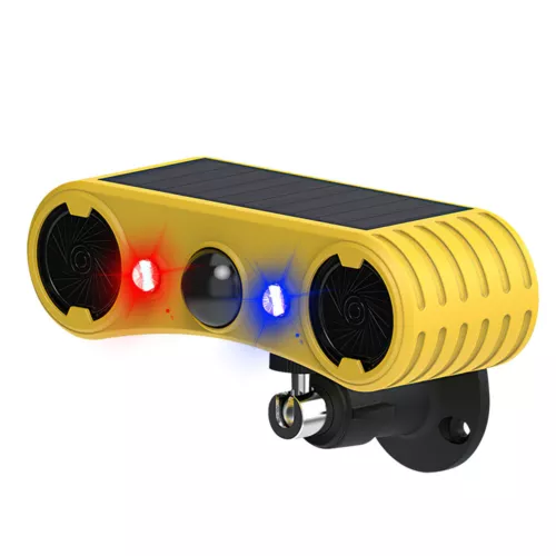 Außen Solar Bewegungsmelder Alarm 260dB Sicherheit Hund/Schuss Stroboskop Licht 4 Modi - Bild 18 von 19