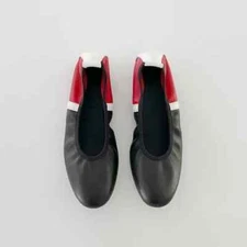 Arche Lamour Rocky Leather Ballerina Flats Black/White/Red Size EUR 38 NIB $325