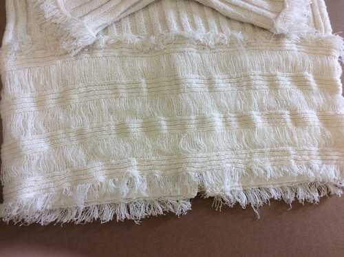 Love Scarlett Women’s Ribbed Knit Fringe Zip Up L/S Sweater, Chantilly, XL - Picture 5 of 5
