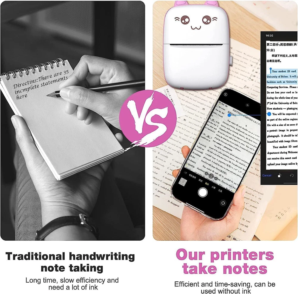 Pocket-Sized Wireless Bluetooth Thermal Mini Photo Printer for On-the-Go Printing