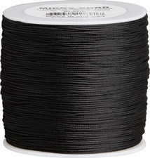 Carretes de cable Atwood Rope MFG negros 1000 pies es 1,18 mm de grosor construcción de nailon