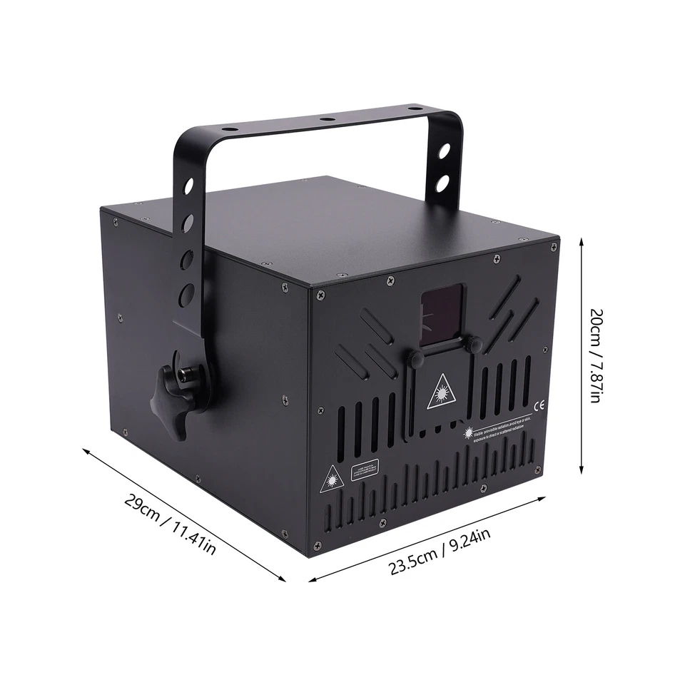 10W RGB DMX Full Color ILDA Laser Light DJ Stage KTV Club Party 30KPPS Aluminium - Image 2 of 4