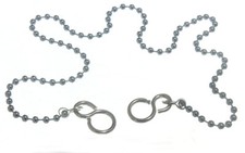 Bath Basin Sink Ball Plug Chain Chrome Plated Steel 450mm 18&Quot NEW Onestop