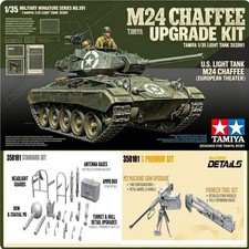 Tamiya 35391 1/35 M24 Chaffee Tank Kit & 350101S ROCKIT 3D Parts w/Metal Barrel