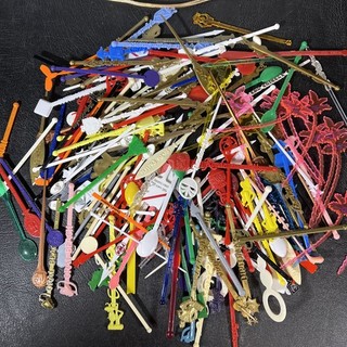 Vintage Swizzle Stir Sticks Lot Assorted