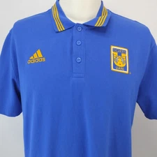 Tigres UANL Soccer Futbol Polo Shirt Men's XL Blue Casual