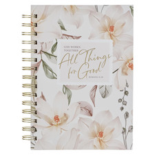 Inspirational Christian Journal with Bible Verse, Floral Design, 192 Pages