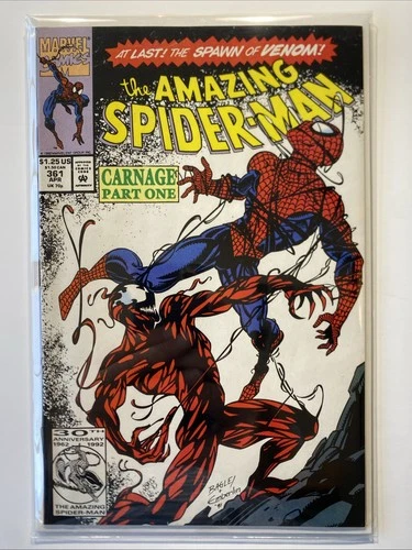 Amazing Spiderman Comic 361 High Grade First Appearance Carnage No Reserve