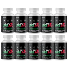 Gluco Life 360 Capsules Support for Blood Health Supplement - 10 Bottles