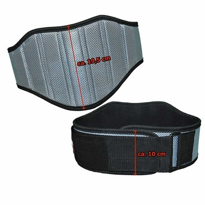 MuscleStyle Athletic Fitnessgürtel grau-schwarz Krafttraining Fitnesstraining
