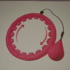 Pink Weighted Adjustable Fitness Hoop for Abdominal Exercise
