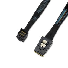 2 Pack Mini SAS HD Cable 0.5M/1.6FT, 90 Degree, SFF-8643 to SFF-8087, Angle
