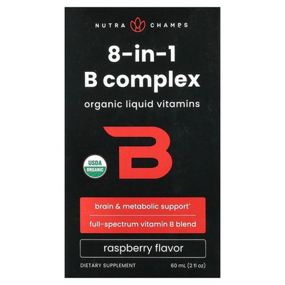8-In-1 B Complex, Raspberry, 2 fl oz (60 ml)