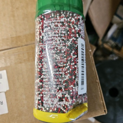 Wilton Christmas Nonpareil Holiday Sprinkles, 13,6 once NUOVO SIGILLATO - Foto 2 di 4