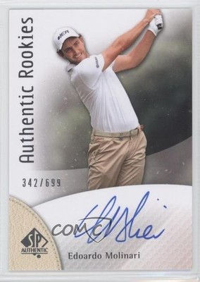 2014 SP Authentic Rookies 342/699 Edoardo Molinari #85 Rookie Auto RC 0f2