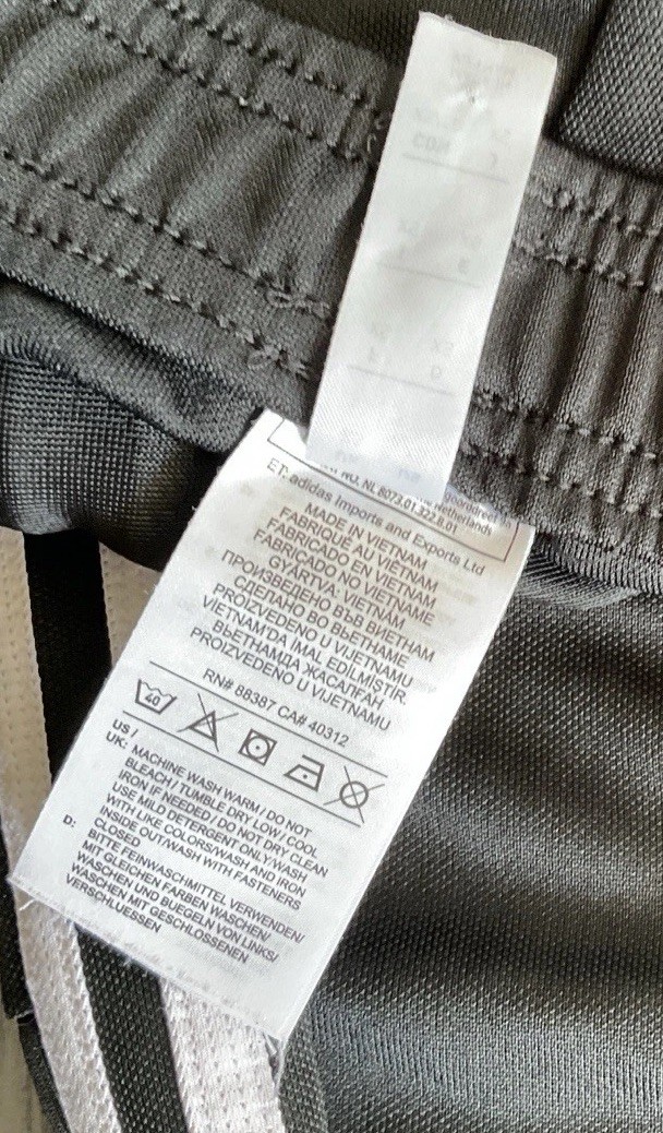 Adidas Track Pants Womens XS Black White 3 Stripe Logo Athletic Training Joggers thumbnail 5