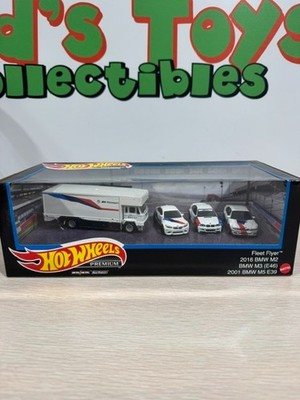 BNIB Hot Wheels Premium BMW M2 M3 M5 Fleet Flyer Box Set 4-pack Diorama SEALED 