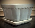 Vintage Light Blue Shawnee Ceramic Diamond Shaped Planter Gorgeous!
