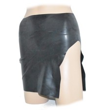 Latex female rock short with side slit S 