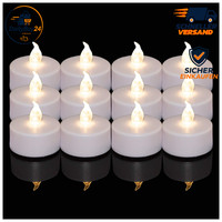 LED Teelichter 50 StüCk Flammenlos Warmweiß Flackernd 300 Stunden