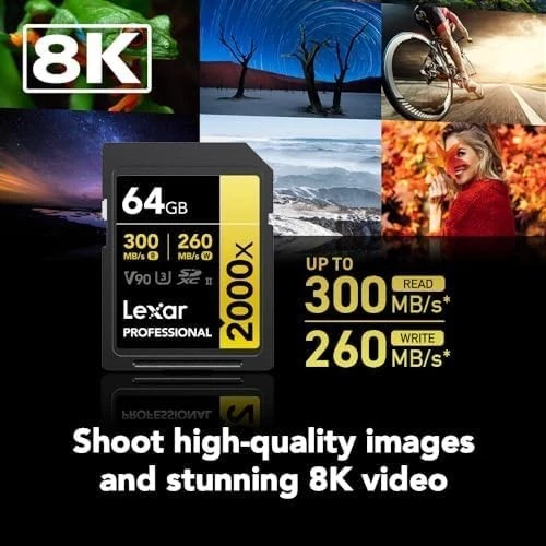 Professional 64GB SD Card - UHS-II, 8K, Full HD, 300MB/s - Image 4 of 4