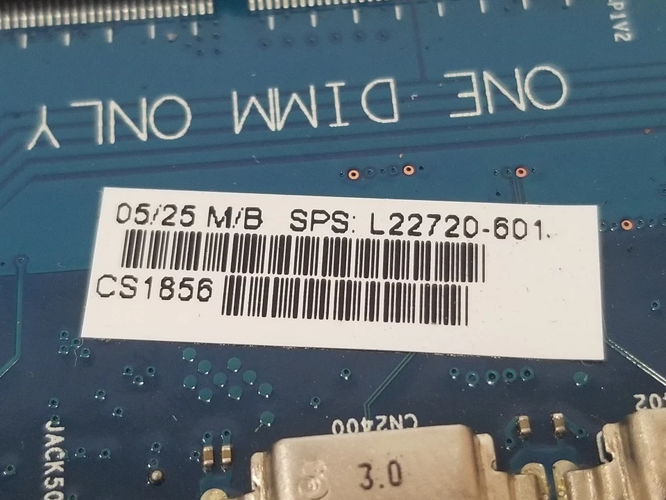 HP 17-CA Notebook AMD A9-9425 3.10 GHz DDR4 Motherboard L22720-601 - Image 4 of 4