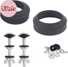 Universal Toilet Tank to Bowl Gasket,2 Kind Gasket and 2 Sets 5/16*3.15 Inch Sta