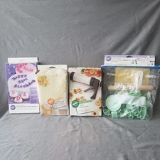 Lot of Wilton Cake Decorating Supplies Fondant Tools Molds Presses
