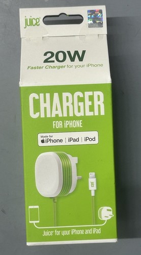 Juice iPhone charger 20W Apple Mains Charger 1.5 metre Cable. SUPERFAST. - 第 1/7 張圖片