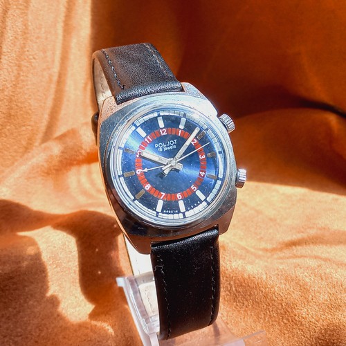 Soviet Watch Poljot Alarm Signal Vintage Men's Wristwatch 18 Jewels Serviced - Picture 4 of 12