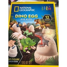 National Geographic Dino Egg Dig Kit Kids OS Multi STEM 12 Pack Excavation