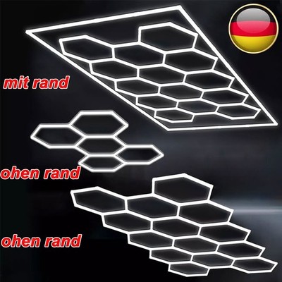 3-14x Hexagon LED Lampe Röhren Werkstatt Garage Wand Decken Leuchte Beleuchtung