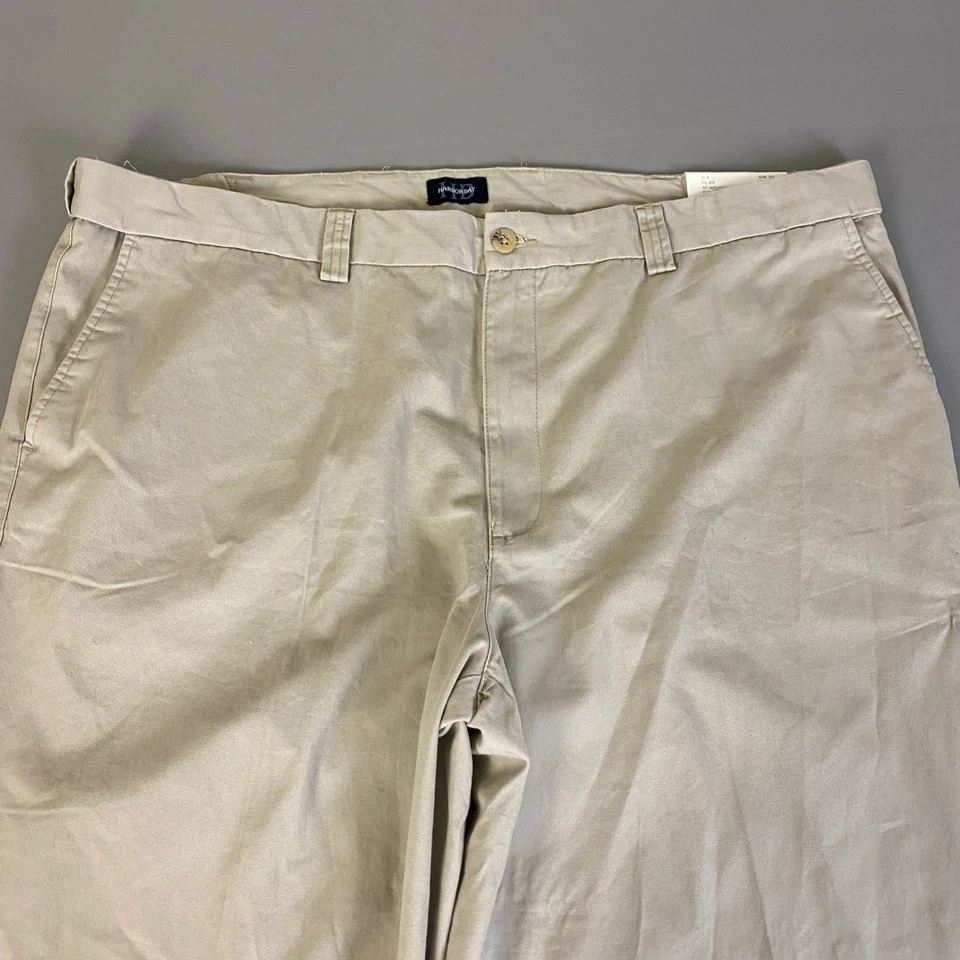Harbor Bay хаки брюки мужские 48 x 28 бежевый хлопок смесь Chino брюки новый с Ярлыками - Изображение 2 из 4