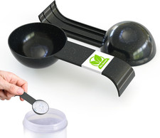 2er Set Messlöffel, Dosierlöffel, Dosierhilfe aus Biokunststoff mit Holzfasern f